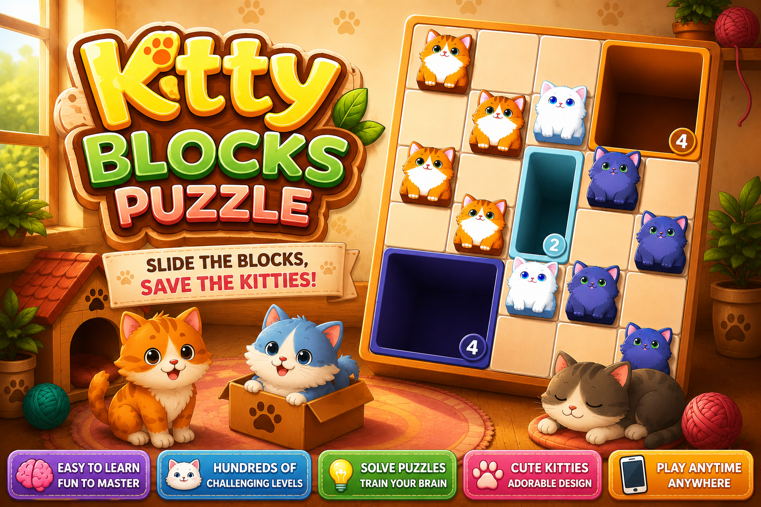 Kitty Blocks Puzzle